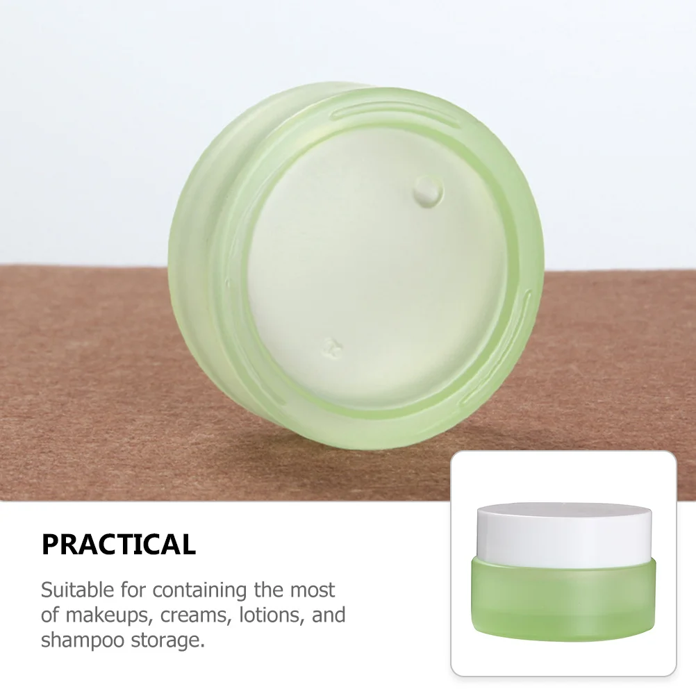 Pot de crème d'échantillon rechargeable, récipient vide, couvercle à vis à large bouche, pots de soins de la peau de voyage étanches, pot de maquillage à vis 4 pièces
