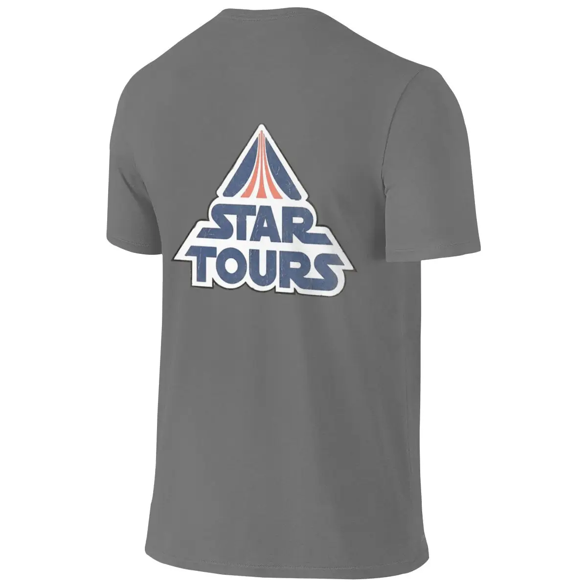 Star Tours Retro Commuting Reversible T-shirt Fresh And Simple Solid Color Tee