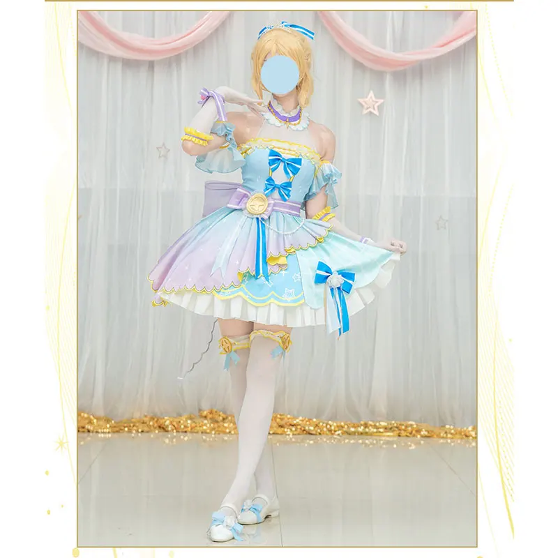 

Ayase Eli Cosplay for Lovelive Hanabi Awakening Lovely Colorful lolita dress women Idol Costume