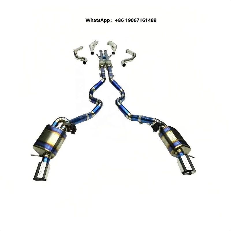 Complete Exhaust System for with Front Pipe and Downpipe Aggressive Sound Plug and Play t001