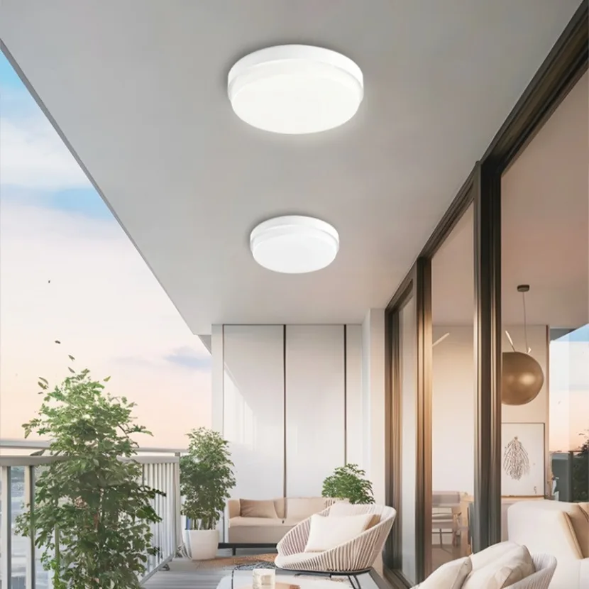 Modern Bathroom LED Ceiling Light Outdoor Lighting Round IP65 Waterproof Bedroom Aisle Balcony Porch Kitchen Room Decor Lights