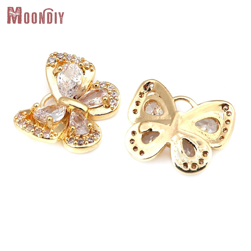 

18-каратное золото, латунь и циркон, бабочка, цветок, подвески в форме капли, подвески, изготовление ювелирных изделий, ожерелье, серьги, аксессуары