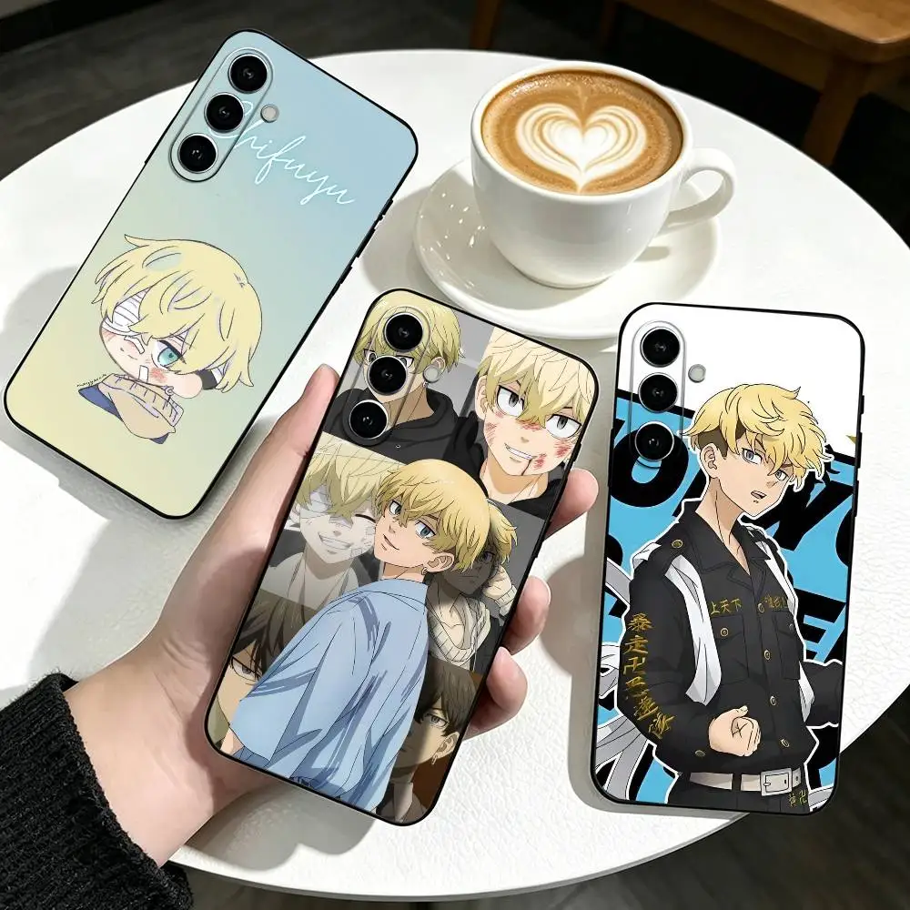 T-Tokyo Revengers C-Chifuyu   Phone Case Black Silicone Soft For Samsung Galaxy A73,A72,A71,A70,A53,A52,A51