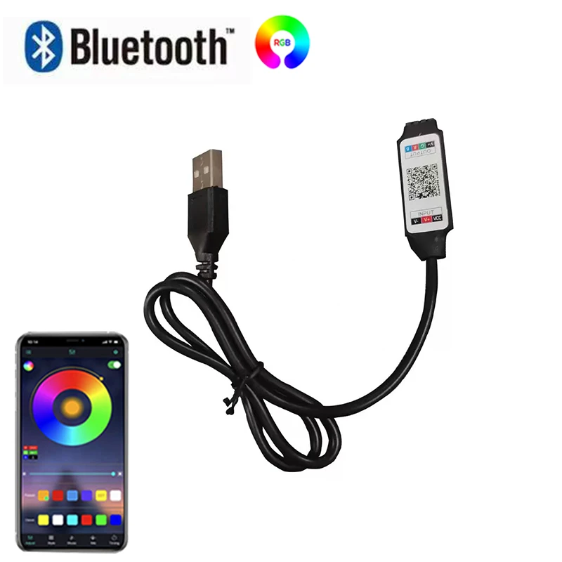 

Rgb Led Controller Bluetooth 5V Usb Rgb Controller Color Changing 4Pin Led Lights For 2835 3528 5050 LED Strip