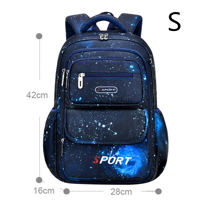 Imagem -05 - Céu Estrelado Imprimir Mochila Mochila Escolar Mochila para Menino Criança Mochila Adolescente Masculino Primário Bookbag Bagpack Book