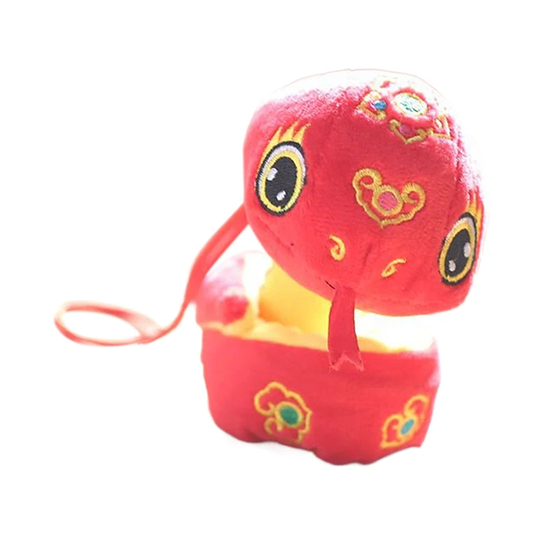 Colgante de mascota serpiente de peluche de dibujos animados, muñeco Kawaii para Festival de Primavera, juguetes de peluche, colgante, regalos de decoración de Año Nuevo Chino