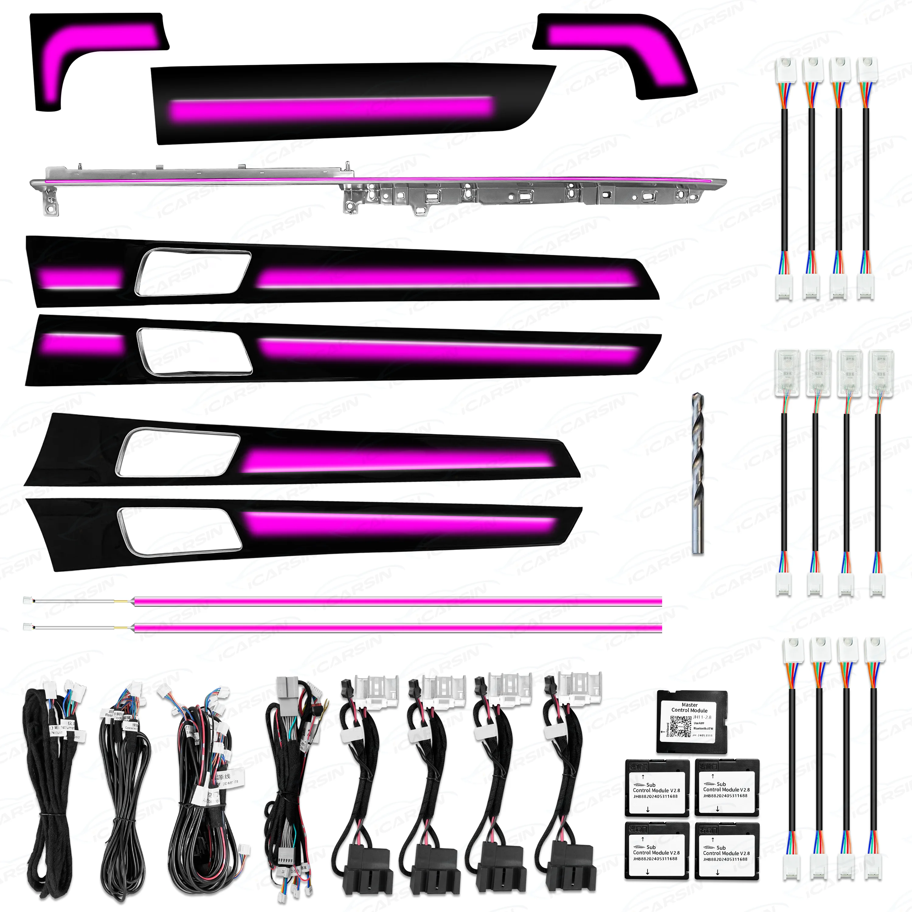 

For ICarsin Dynamic Ambient Light For Porsche Panamera 971 2017+ Interior Atmosphere LED Lighting Trim Panel Upgrade Kit