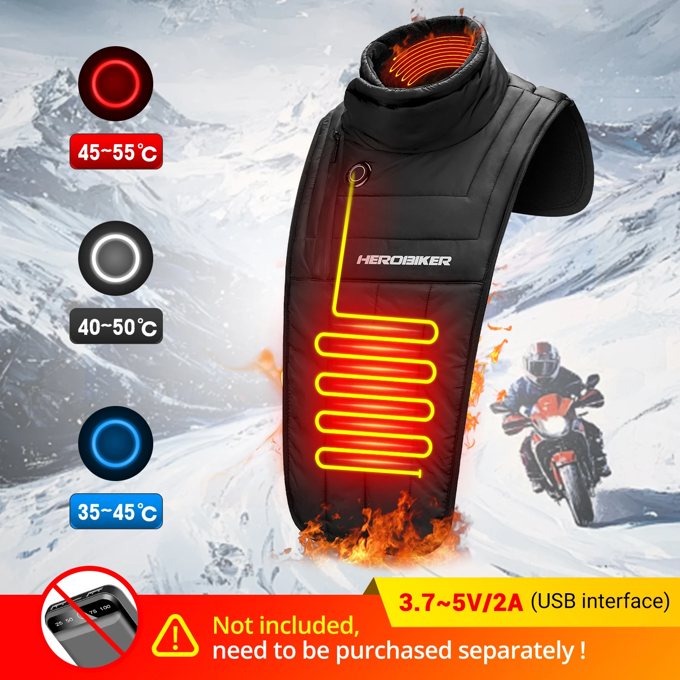 Motorcycle Warm Neck Winter Neck Chest Warm Windproof Waterproof Outdoor Skiing Cold Proof Heating Neck Snow Riding Warm Neck image 2