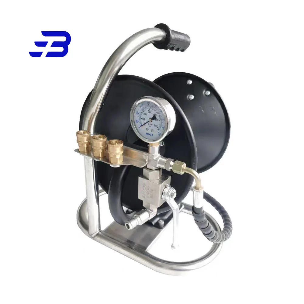 100FT High-pressure Compact Telescopic Manual Hose Reel hose coils with Pressure Regulating Valve