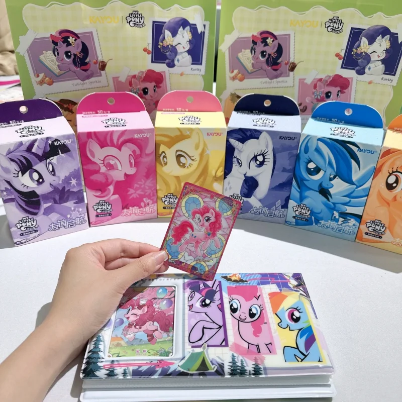 本物の KAYOU マイリトルポニーカードセット-交換カードプリセットシリーズゲームコレクションカードアニメーション子供のおもちゃ女の子ギフト