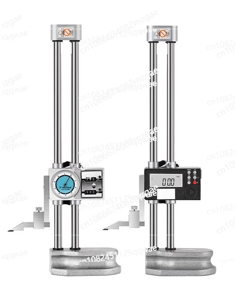 

Double column digital display height ruler/double column rocker height ruler 0 - 300/0-500 mm Accuracy 0.01mm