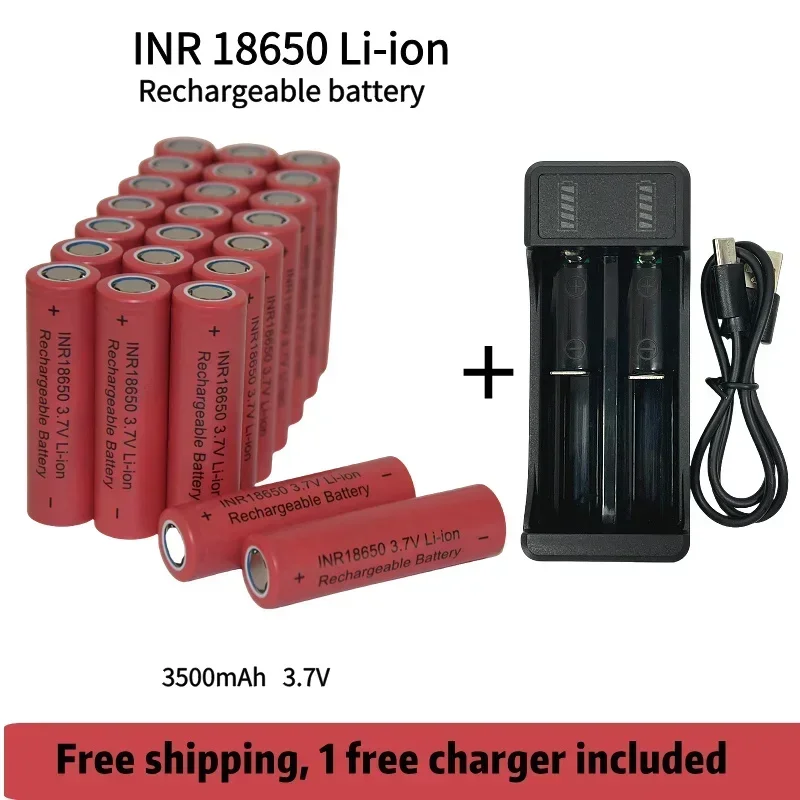 Envío Gratis 18650 cargador 3,7 v batería recargable 3500mAh 25A 18650 batería de iones de litio para herramienta eléctrica