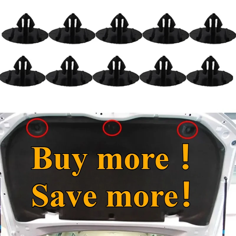 10/20PCS Auto Fastener Clips OE 9046709118 90467-09118 Universal Car Hood Trunk Heat Insulation Cotton Retainer For Toyota