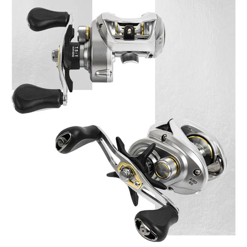 2026 NEUE DAIWA AIRD 80 Baitcast-Angelrolle 7+1BB MaxDrag 5KG Übersetzung 7,5:1 Baitcast-Rollen Salzwasser-Angelrolle – Detail 8