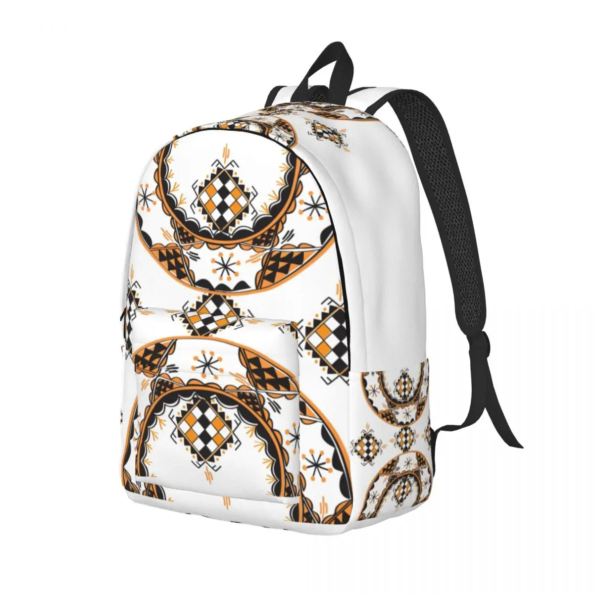 Z Imazighen Canvas Backpack for Boys Girls Kabyle Carpet Amazigh School College Travel Bags Women Bookbag Fits 15 Inch Laptop