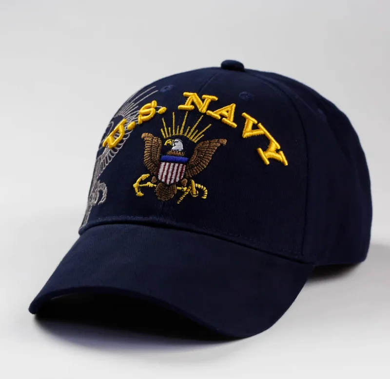 

Navy Embroidered Baseball Hat Sunshade Outdoor Hat