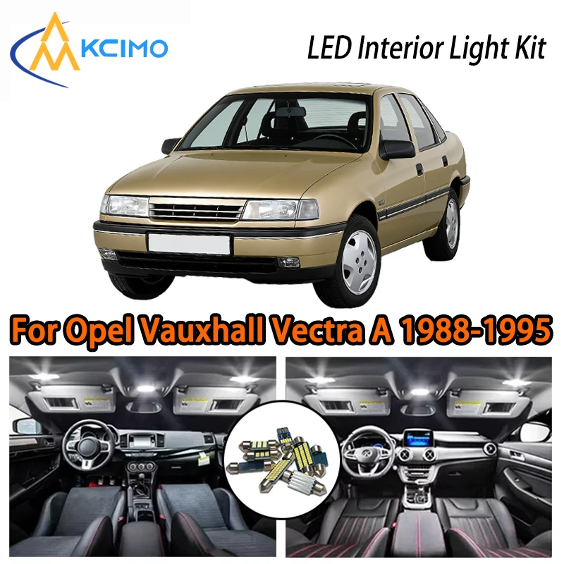 

Быстроустанавливаемые светодиодные внутренние светильники для Opel Vauxhall Vectra A 1988-1995, два цвета на выбор, суперяркая атмосферная подсветка