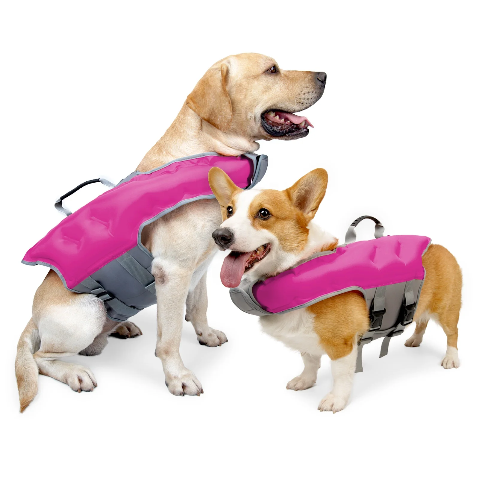 Pet Life Jacket Summer Inflatable Swimsuit Has Strong Buoyancy and Breathability, and A Pump Is Sent.