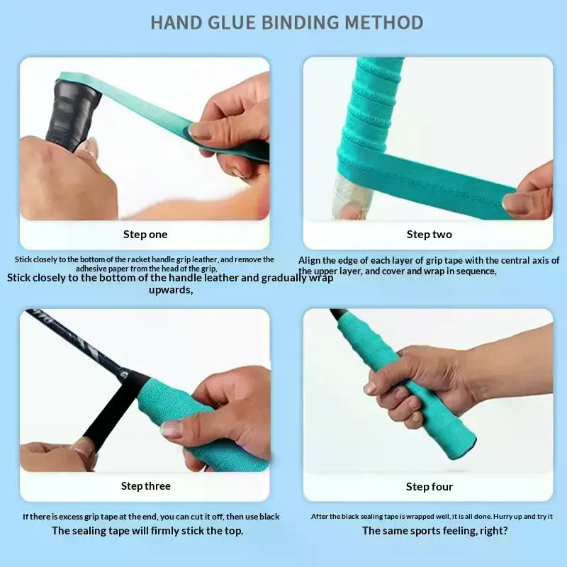 Badminton Hand Rubber Anti-slip Racket Grip Sport Overgrip Tape Tennis Overgrips Sweatband Racket Shock Absorption Grip Tape