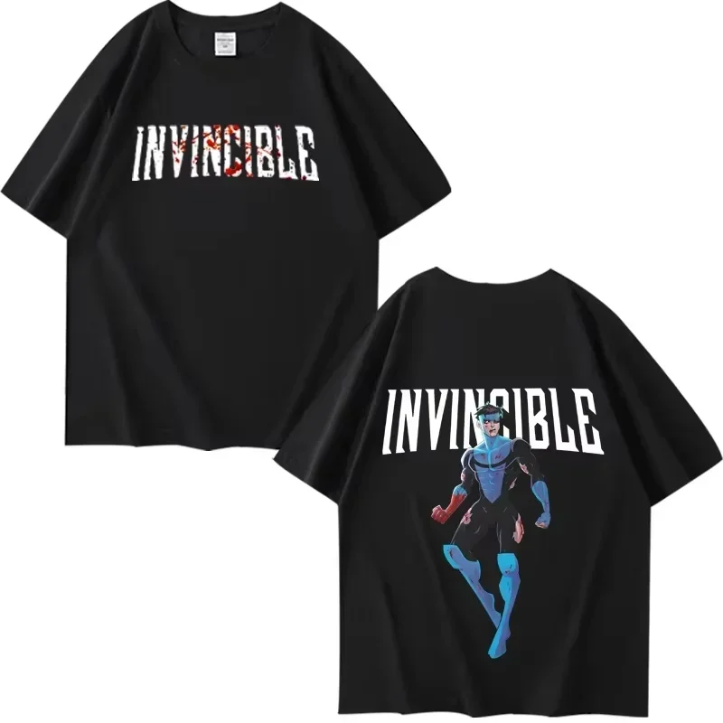 2026 Sommer Bestseller „Invincible Hero“ Themen-Outdoor-Freizeit-Trendiges Herren-Kurzarm-T-Shirt Y2K – Detail 6