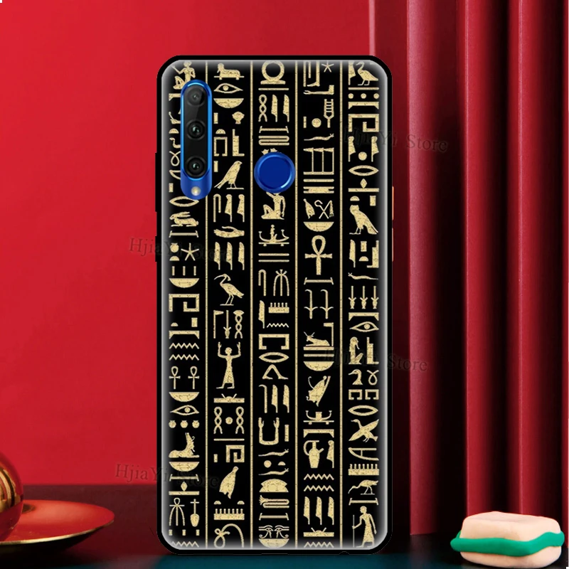 Ancient Egyptian Hieroglyphic Phone Case For Honor Magic 5 4 Lite 50 70 90 8X 9X 10 Lite X6 X7 X8 X9 X8a X9a Back Cover