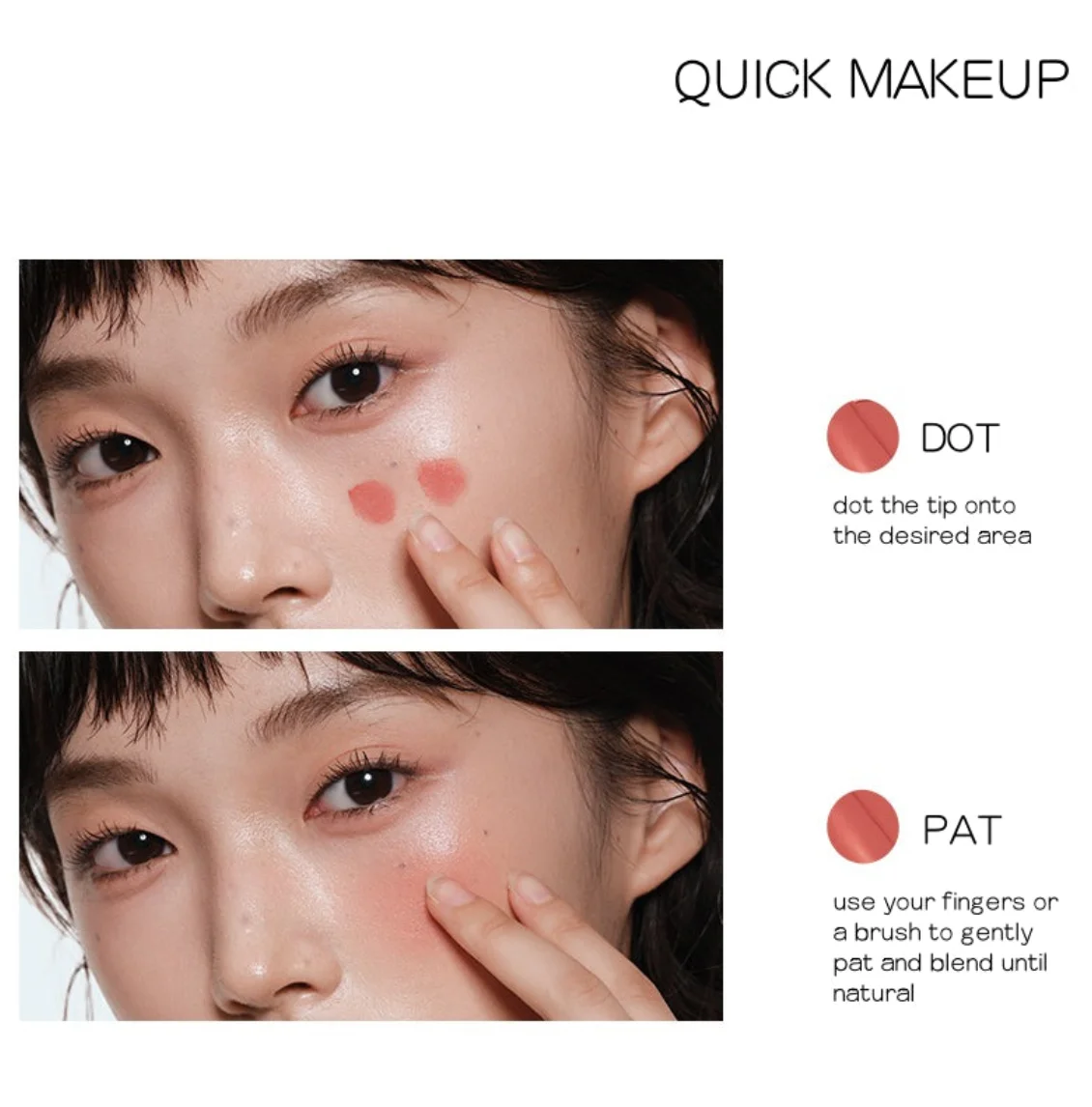 Judydoll Live Lip Cheek Butter Balm Pencil 4,5 g Cream Stick Nude Color Makeup Cosmetics