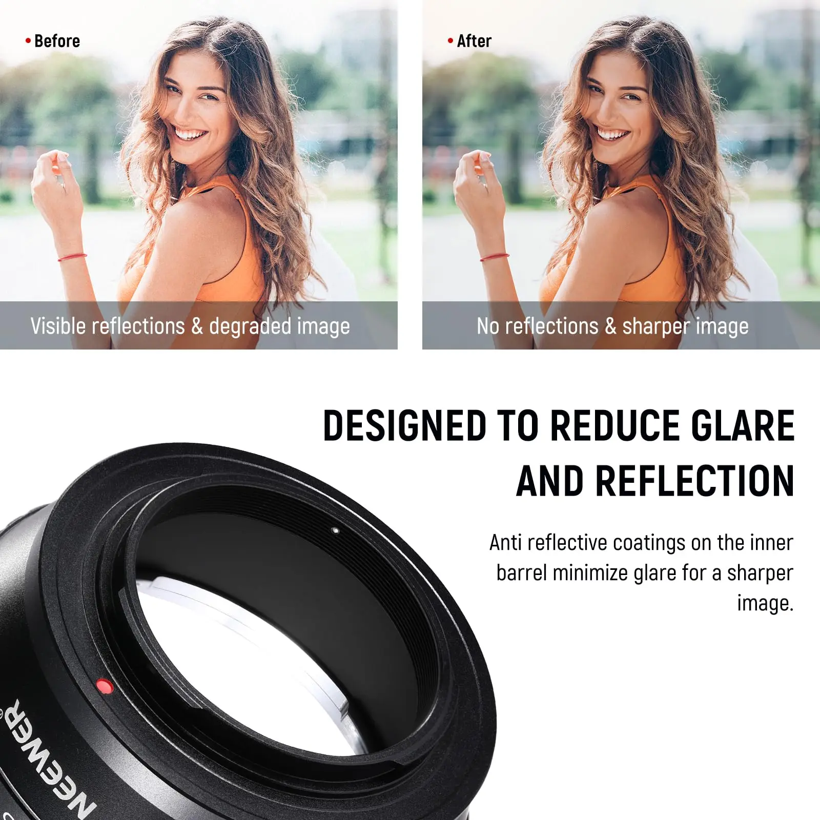 NEEWER EF to Fuji X Lens Mount Adapter for Canon EF EF-S Lens to Fujifilm X Series Camera X-T2 X-T3 X-T5 X-T20 X-Pro 2