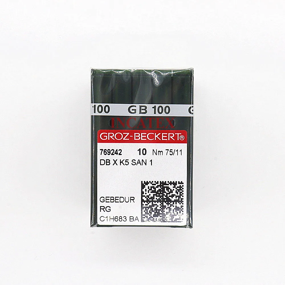 100 Pcs Groz Beckert Golden Embroidery Needle RG DBXK5 SAN 1 GEBEDUR Nm 65/9 70/10 75/11 80/12 For Tajima Embroidery Machine