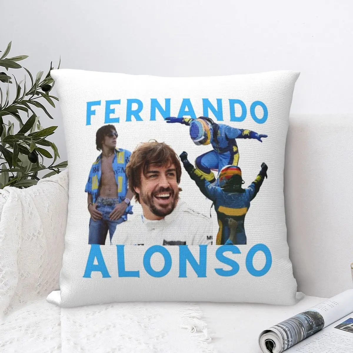 Fernando Alonso Pillowcase Polyester Cushion Cover Decorations Throw Pillow Case Cover Seat Wholesale 45X45cm