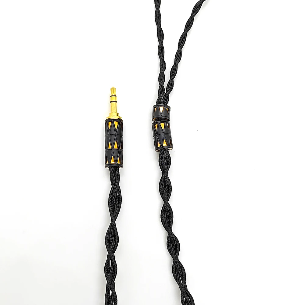Guhe Single Crystal Copper Earphone Upgrade Cable4.4mm Core HiFi Balance Cable 3.5mmPlug Universal for Mobile Phone and Computer