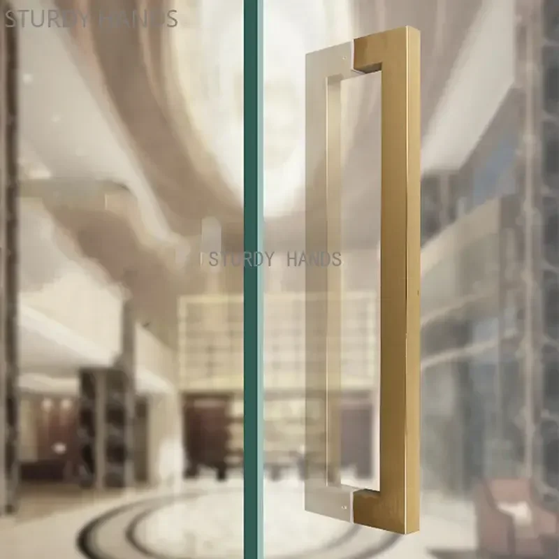 

1 пара утолщенных стеклянных дверных ручек из нержавеющей стали, ручки для раздвижных дверей для ванной комнаты и офиса, домашняя фурнитура, кухонные аксессуары