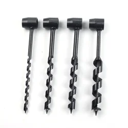 Bushcraft Outdoor Survival Hand Drill Carbon Steel Manual Auger Manual Survival Drill Self-Tapping Wood Punching Tool
