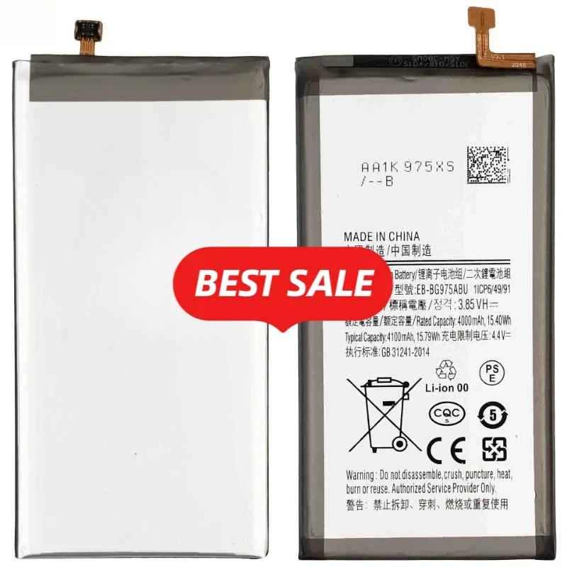 EB-BG975ABU for Samsung S10 Plus Phone Battery High Quality High Capacity Battery Replacement Bateria Grade A Cell with Tools