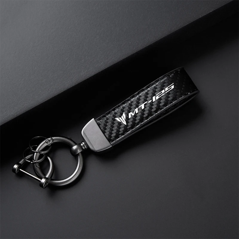 High-Grade Leather Motorcycle Keychain Keyring For YAMAHA MT-125 MT125 2014-2020 2019 2018 2017 2016 2015 Accessories