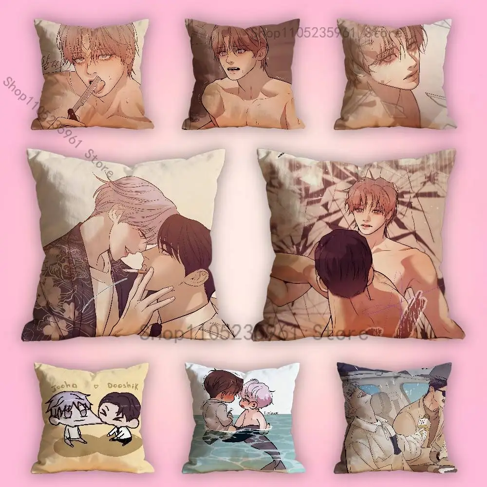 

D-Dooshik J-Jooha Pillowcase for Sofa Room Office Decor Printing Protector Cushion Cover Valentine gift Custom