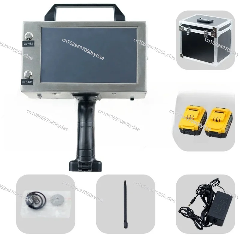Handheld lithium battery touch screen Electric marking machine Dot Peen Marker Vin No. Marking range 140x50mm With electromagnet