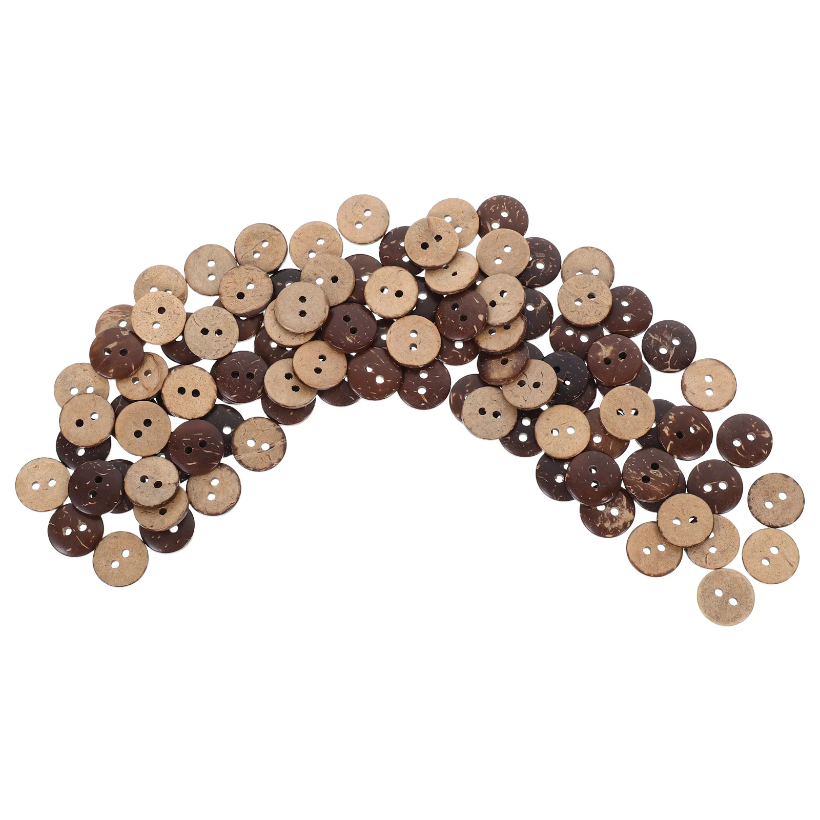 

100pcs Coconut Shell Natural Diy Sewing Accessories For Clothes Hats Bags Crafting Bulk Decorative Buttons Craft Making Supplies
