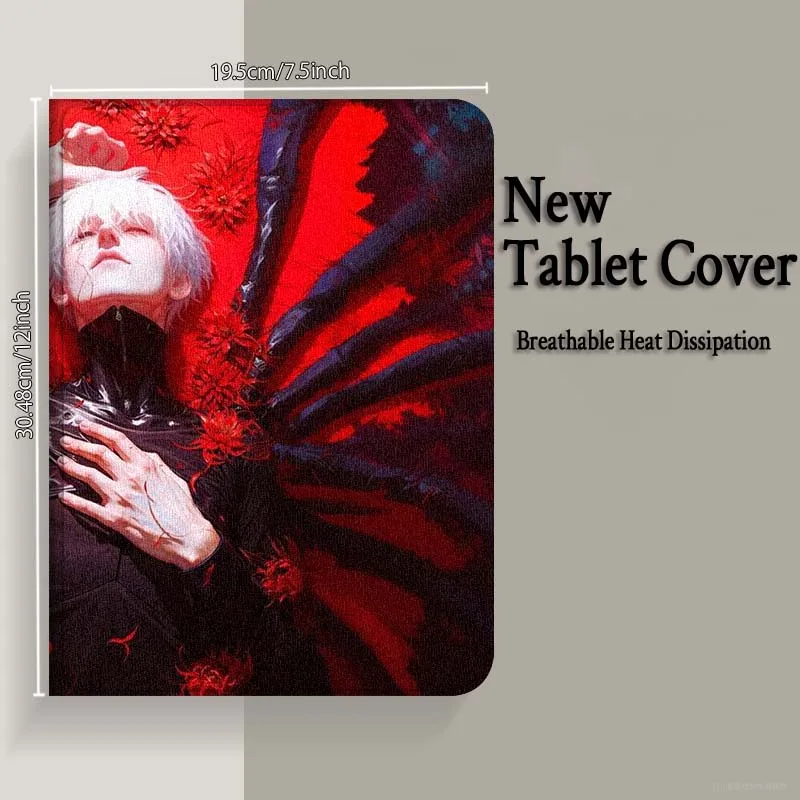 طوكيو الغول الفن الهزلي شعبية لسامسونج غالاكسي تبويب S9 S10 S6 S7 S8 FE زائد لايت بوصة غطاء قابل للطي اللوحي