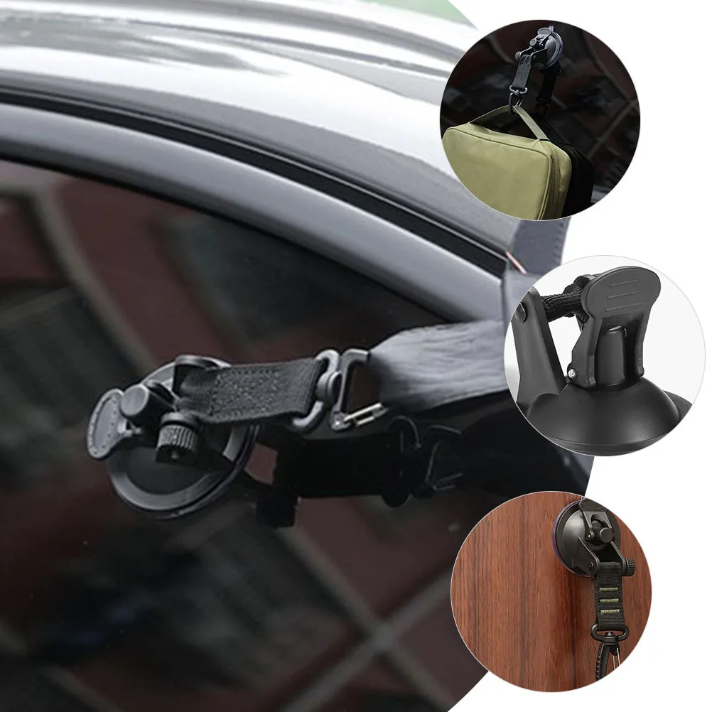 

2Pcs Suction Cup Hooks Punch Free Strong Suction Hanging Car Window Tent Hooks Outdoor Heavy Duty Multi Use Hangers