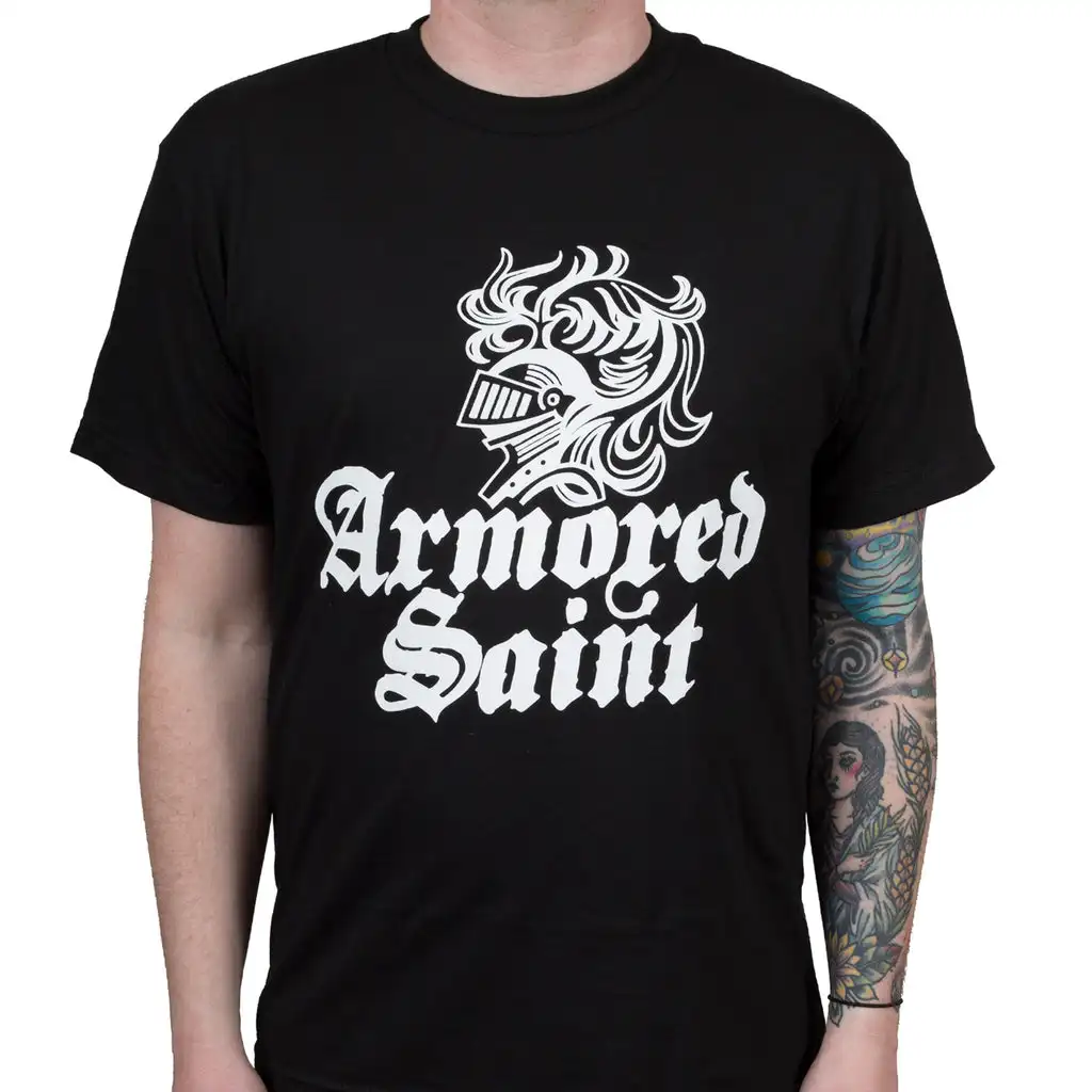 Y2k Summer Armored Saint‌ Graphic Cotton Band Shirt Unisex Summer Short Sleeve Fashion Brand Tee Luxury Casual Vintage Tees