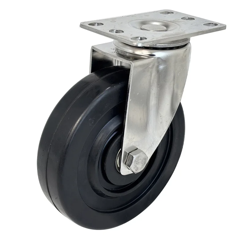 4pcs 4inch medium304 stainless steel ESD Anti_static/conductive caster mute no rust silent wheel swivel brake Industrial casters