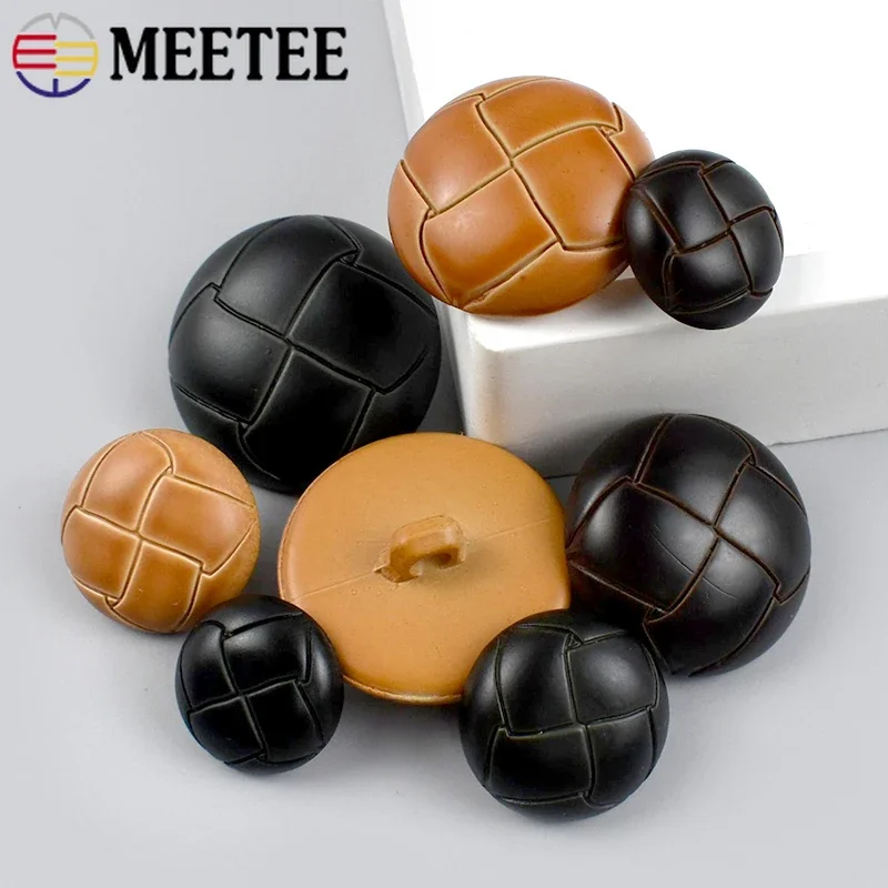 10/30/50 قطعة 15-25 مللي متر فو الجلود زر مستدير بدلة معطف الرجعية ديكور أزرار الملابس حقيبة يد السحابة مشبك الخياطة اكسسوارات #5