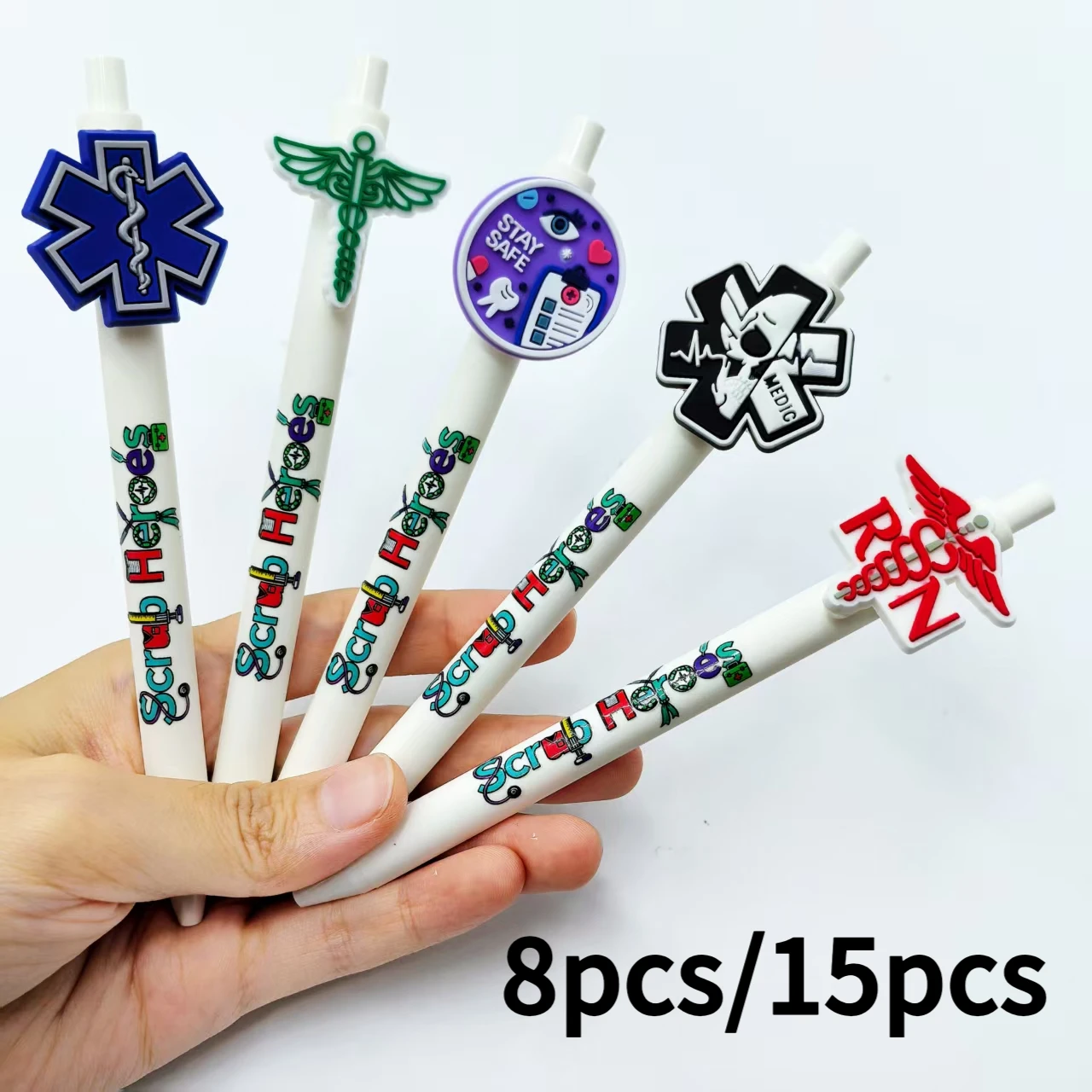 

8 шт./15 шт. белые специальные маркеры для медицинской помощи, медицинские ручки по рецепту, канцелярские принадлежности ко Дню медсестры