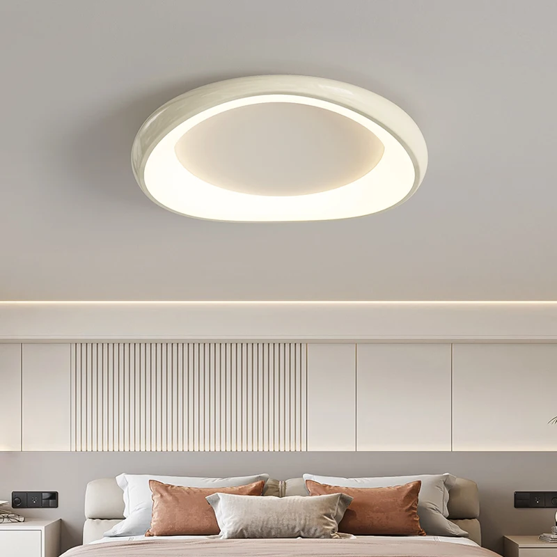 Cream Style Ultra-thin Living Room Recessed Led Ceiling Lights Mango Full Spectrum Eye Protection Bedroom Study Ceiling Lamp