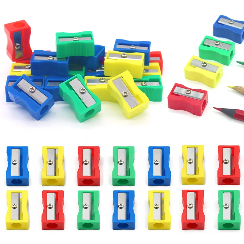 10/20/30PCS Vibrant Random Color Handheld Pencil Sharpener Pocket Manual Tools Compact Design Ideal for Daily Use Stationery ZYF