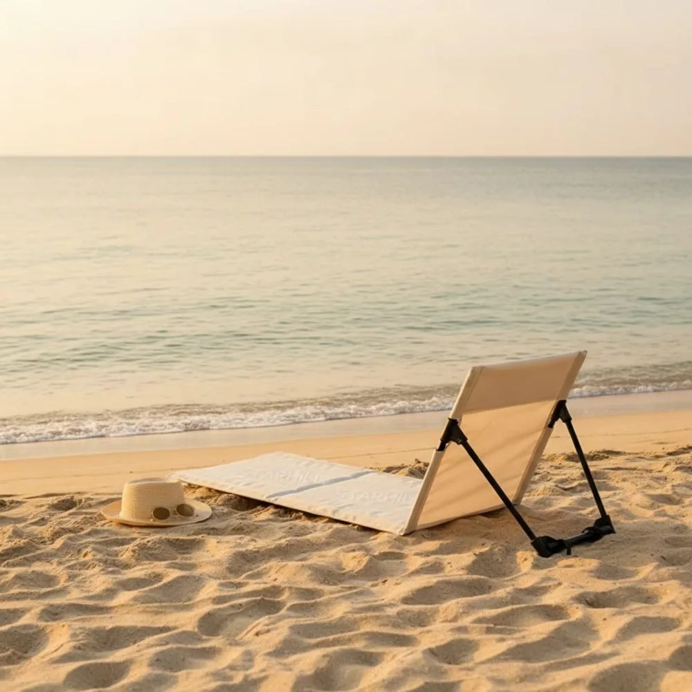 Storage Bag Foldable Beach Mat Adjustable Size Sand Proof Camping Mat Lightweight Waterproof Lounge Chair Camping