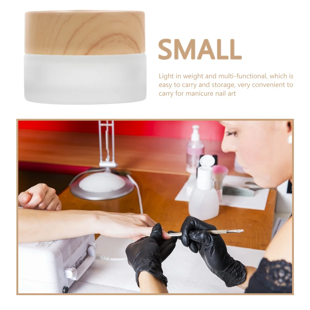 كوب مانيكير زجاجي للأظافر، كوب صغير الحجم، متين وقابل لإعادة الاستخدام، غطاء خفيف الوزن، حامل تنظيف فن الأظافر، للاستخدام المنزلي من الأكريليك #5