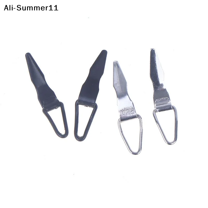 【11A】10pcs DIY Lure Accessory Black Silver Stainless Steel Hook Keeper For Lure Fly Collapsible Rod Building Component Repair