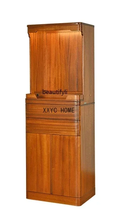 Ping An Buddha Cabinet Clothes Closet Modern Simple Solid Wood Worship Guanyin God of Wealth Simple Style All-Matching Altar