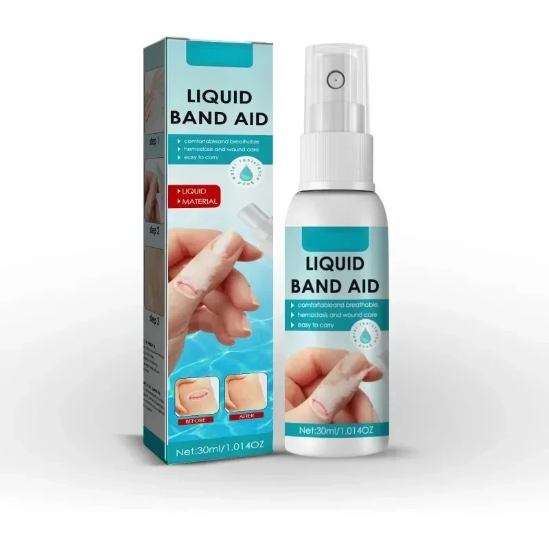 30ml Liquid Bandage Spray Waterproof Liquid Sprayer For All Skin Areas Waterproof Wound Healing Gel Liquid Hemostatic Adhesive